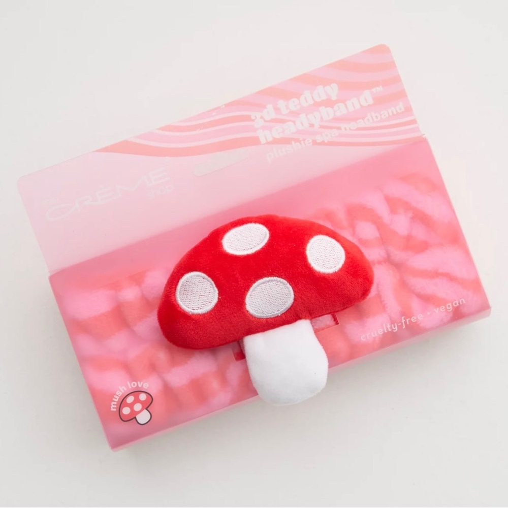 The Crème Shop 3D Mushroom Plush Spa Teddy Headband